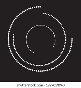 Halftone dots in circle form. round logo . vector dotted frame . design element