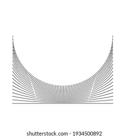 Halftone dots in circle form. round logo . vector dotted frame . design element