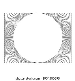 Halftone dots in circle form. round logo . vector dotted frame . design element