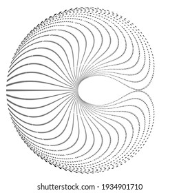 Halftone dots in circle form. round logo . vector dotted frame . design element