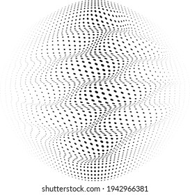 Halftone dots in circle form. round logo . vector dotted frame . design element