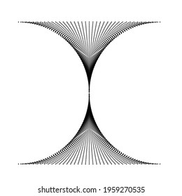 Halftone dots in circle form. round logo . vector dotted frame . design element