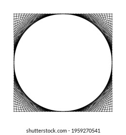 Halftone dots in circle form. round logo . vector dotted frame . design element