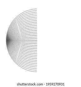 Halftone dots in circle form. round logo . vector dotted frame . design element