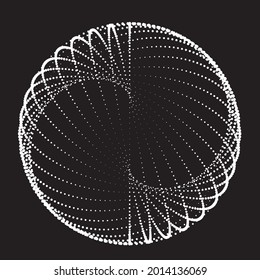 Halftone dots in circle form. round logo . vector dotted frame . design element