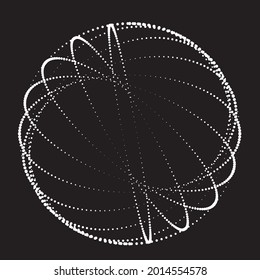Halftone dots in circle form. round logo . vector dotted frame . design element