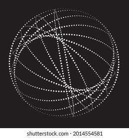 Halftone dots in circle form. round logo . vector dotted frame . design element