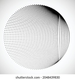 Halftone dots in circle form. round logo . vector dotted frame . design element