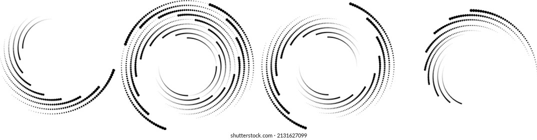 Halftone dots in circle form. round logo . vector dotted frame . design element