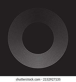 Halftone dots in circle form. round logo . vector dotted frame . design element