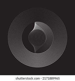 Halftone dots in circle form. round logo . vector dotted frame . design element