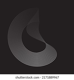 Halftone dots in circle form. round logo . vector dotted frame . design element