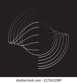 Halftone dots in circle form. round logo . vector dotted frame . design element