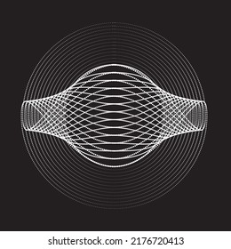 Halftone dots in circle form. round logo . vector dotted frame . design element with many dots .