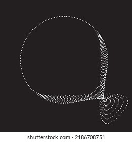 Halftone dots in circle form. round logo . vector dotted frame . design element