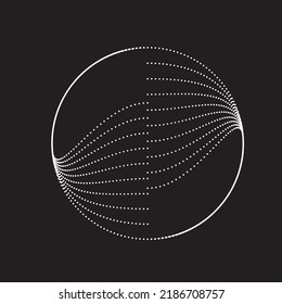 Halftone dots in circle form. round logo . vector dotted frame . design element