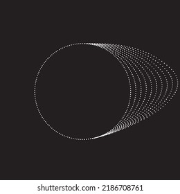 Halftone dots in circle form. round logo . vector dotted frame . design element