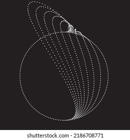 Halftone dots in circle form. round logo . vector dotted frame . design element