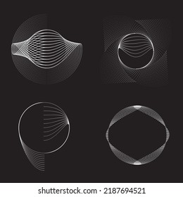 Halftone dots in circle form. round logo . vector dotted frame . design element