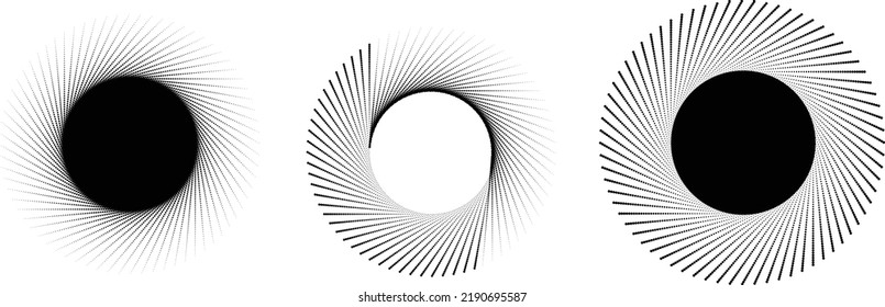 Halftone dots in circle form. round logo . vector dotted frame . design element