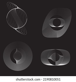 Halftone dots in circle form. round logo . vector dotted frame . design element