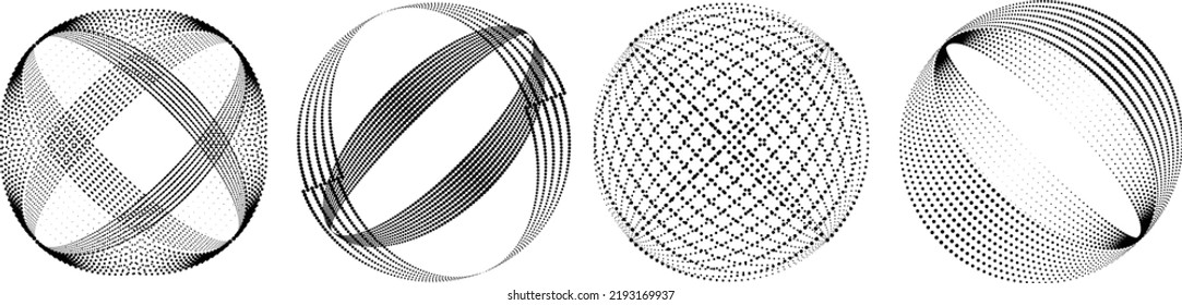 Halftone dots in circle form. round logo . vector dotted frame . design element