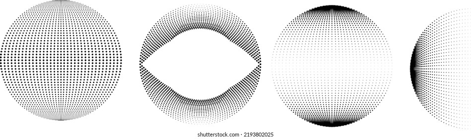 Halftone dots in circle form. round logo . vector dotted frame . design element