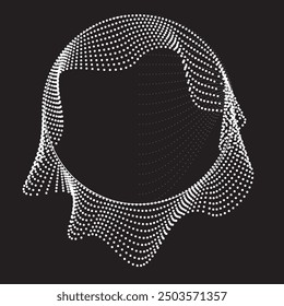 Halftone dots in circle form. round logo . vector dotted frame . design element