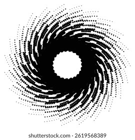 Halftone dots in circle form. round logotype, vector illustration 