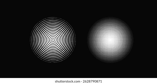 Halftone dots in circle form. round logo . vector dotted frame . design element.eps 10