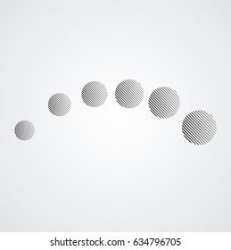 Halftone dots in circle form. round logo . vector dotted frame . design element
