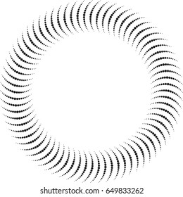 Halftone dots in circle form. round logo . vector dotted frame . design element