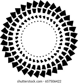Halftone dots in circle form. round logo . vector dotted frame . design element