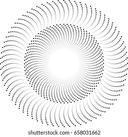 Halftone dots in circle form. round logo . vector dotted frame . design element