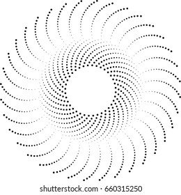 Halftone dots in circle form. round logo . vector dotted frame . design element