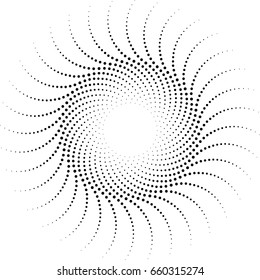 Halftone dots in circle form. round logo . vector dotted frame . design element