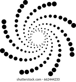 Halftone dots in circle form. round logo . vector dotted frame . design element