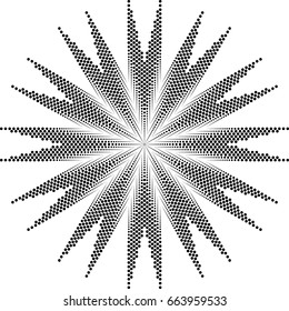 Halftone dots in circle form. round logo . vector dotted frame . design element