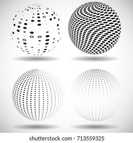 Halftone dots in circle form. round logo . vector dotted frame . design element