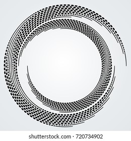 Pontos de meio-tom em forma de círculo. logotipo redondo . vetor pontilhado quadro . elemento de design