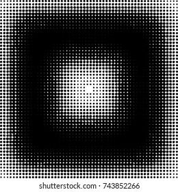Halftone dots in circle form. round logo . vector dotted frame . design element