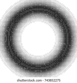 Halftone dots in circle form. round logo . vector dotted frame . design element