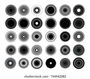 Halftone Dots in Circle Form . Spiral Vector Illustration .Technology round Logo . Design element . Abstract Geometric shape . Dotted border frame for image