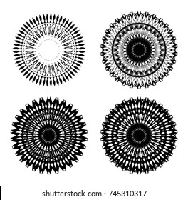 Halftone Dots in Circle Form . Spiral Vector Illustration .Technology round Logo . Design element . Abstract Geometric shape . Dotted border frame for image