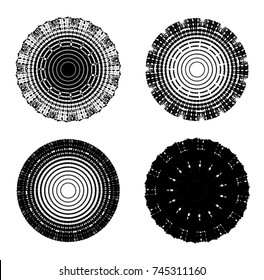 Halftone Dots in Circle Form . Spiral Vector Illustration .Technology round Logo . Design element . Abstract Geometric shape . Dotted border frame for image