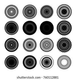 Halftone Dots in Circle Form . Spiral Vector Illustration .Technology round Logo . Design element . Abstract Geometric shape . Dotted border frame for image