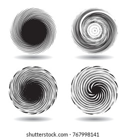Halftone Dots in Circle Form . Spiral Vector Illustration .Technology round Logo . Design element . Abstract Geometric shape . Dotted border frame for image