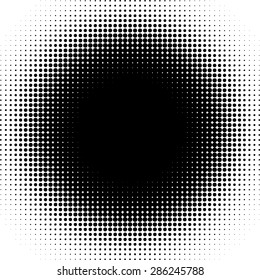 Halftone Dots Circle. Vector Illustration .