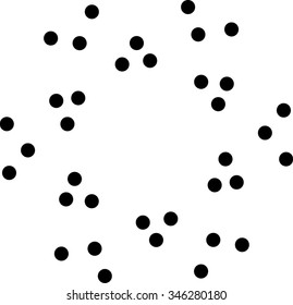 Halftone Dots Circle. Vector Illustration .