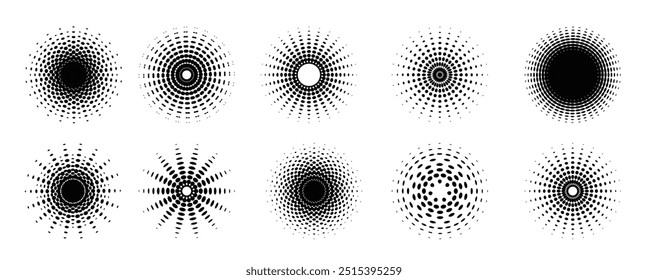 Meio-Tom Meio-Tom Pontos coleção Vetor